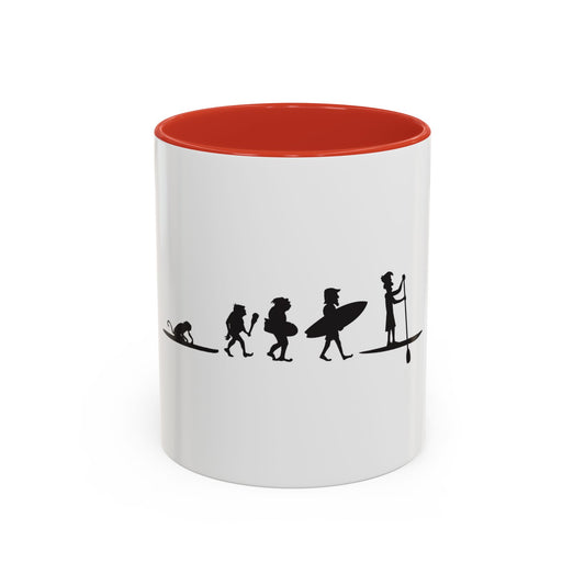 Mug - Sup Paddle Boarder Evolution Coffee Mug (11, 15oz)
