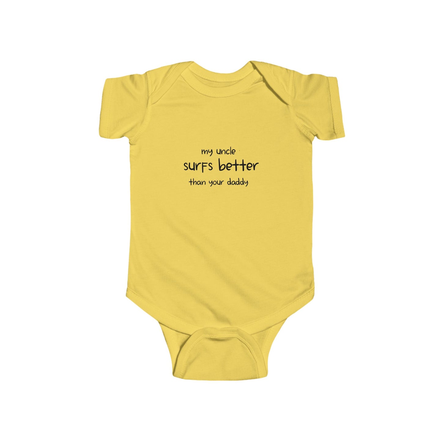 my uncle surfs better than your daddy Surfer Baby onesie bodysuit