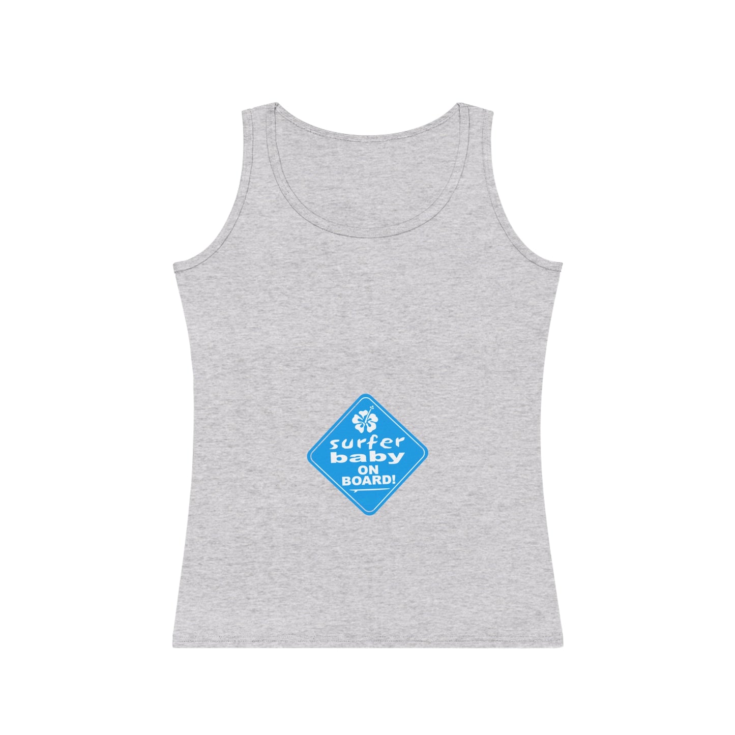 Surfer Baby on Board maternity tank boy blue