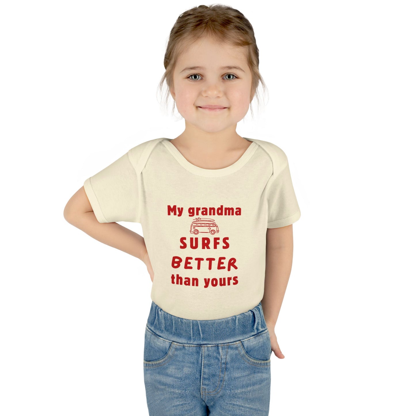 My grandma Still Surfs Better Than You baby surf onesie bodysuit