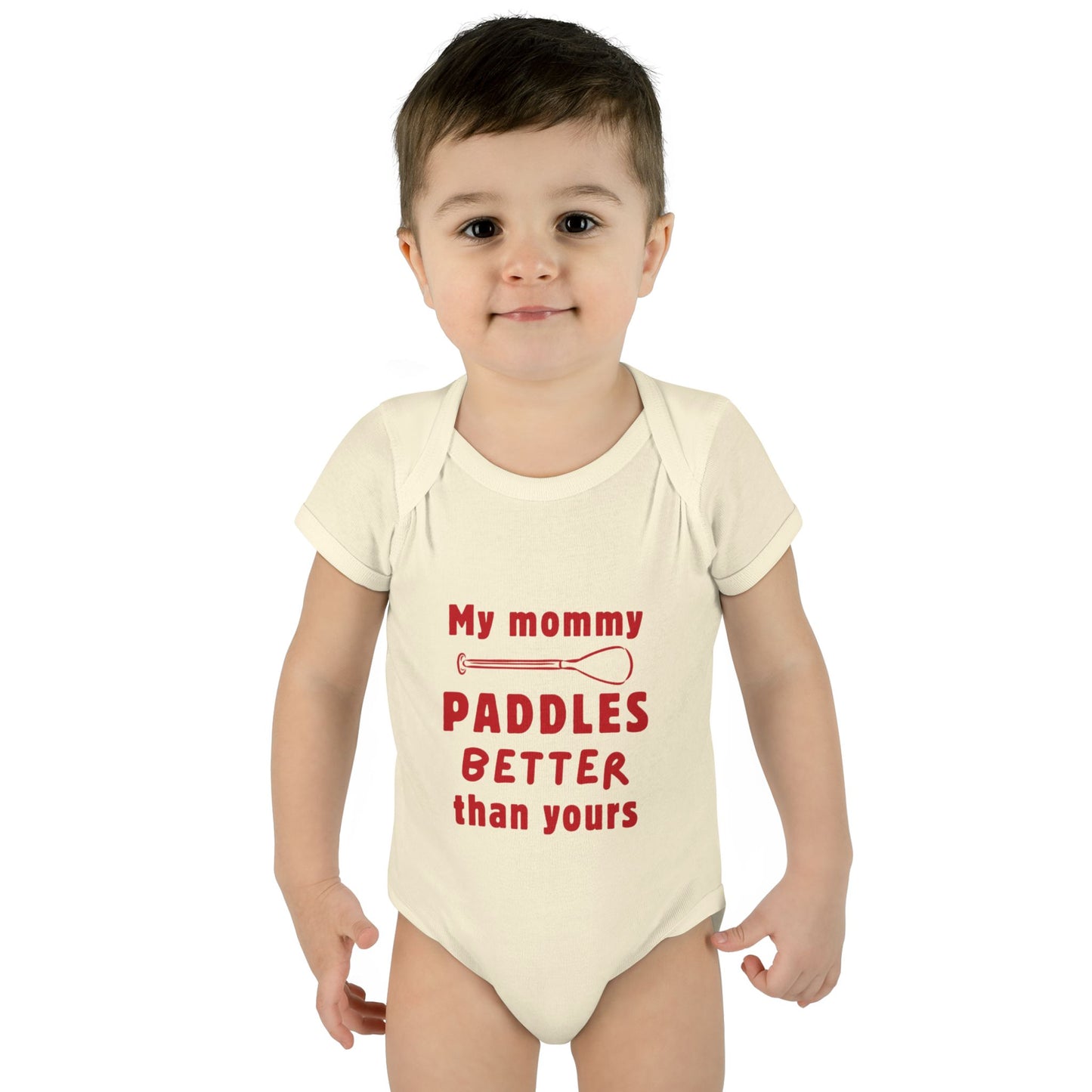 My mommy paddles better than yours ... baby onesie bodysuit