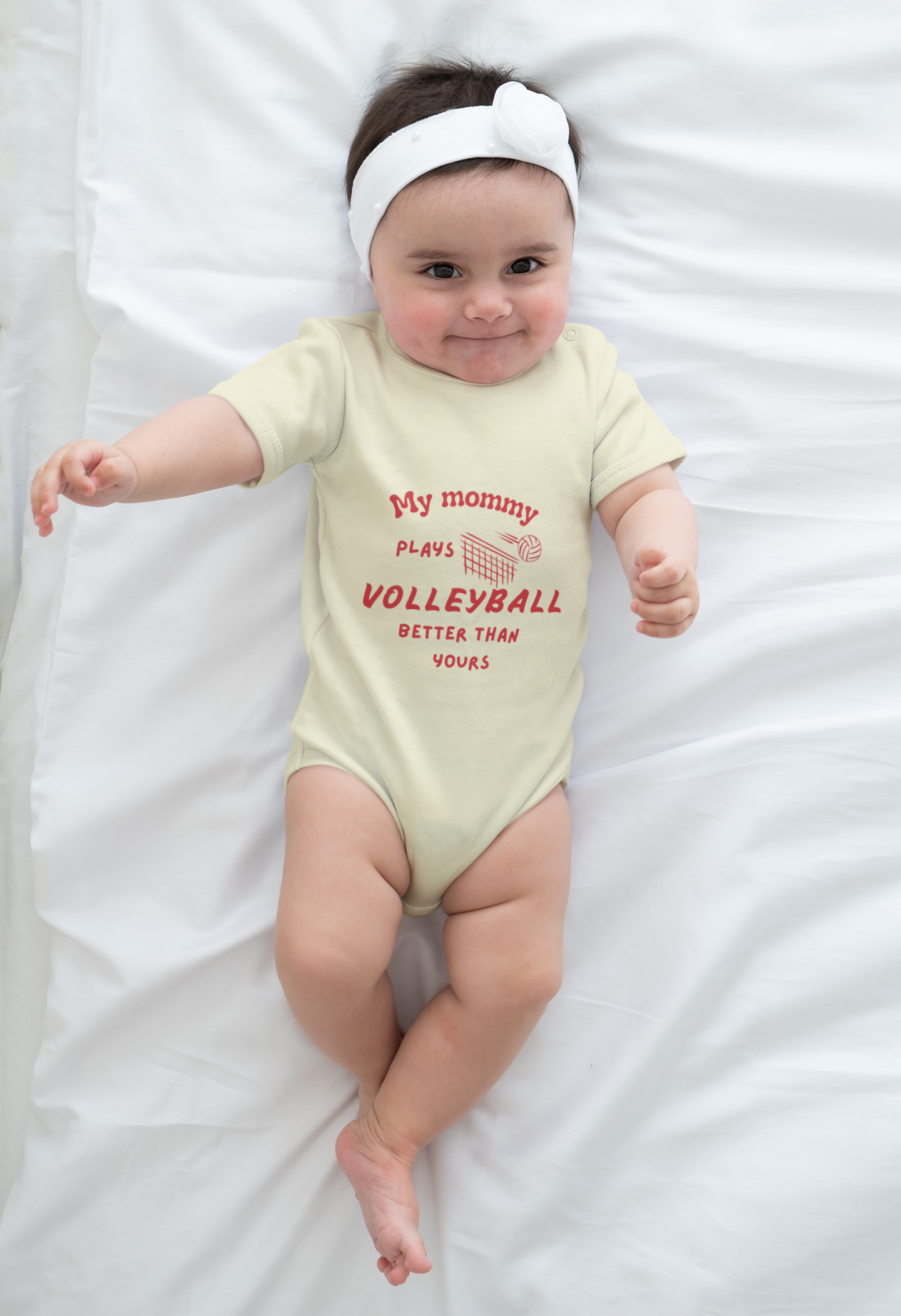 My Mommy Plays Volleyball better than yours ... baby surf onesie bodysuit