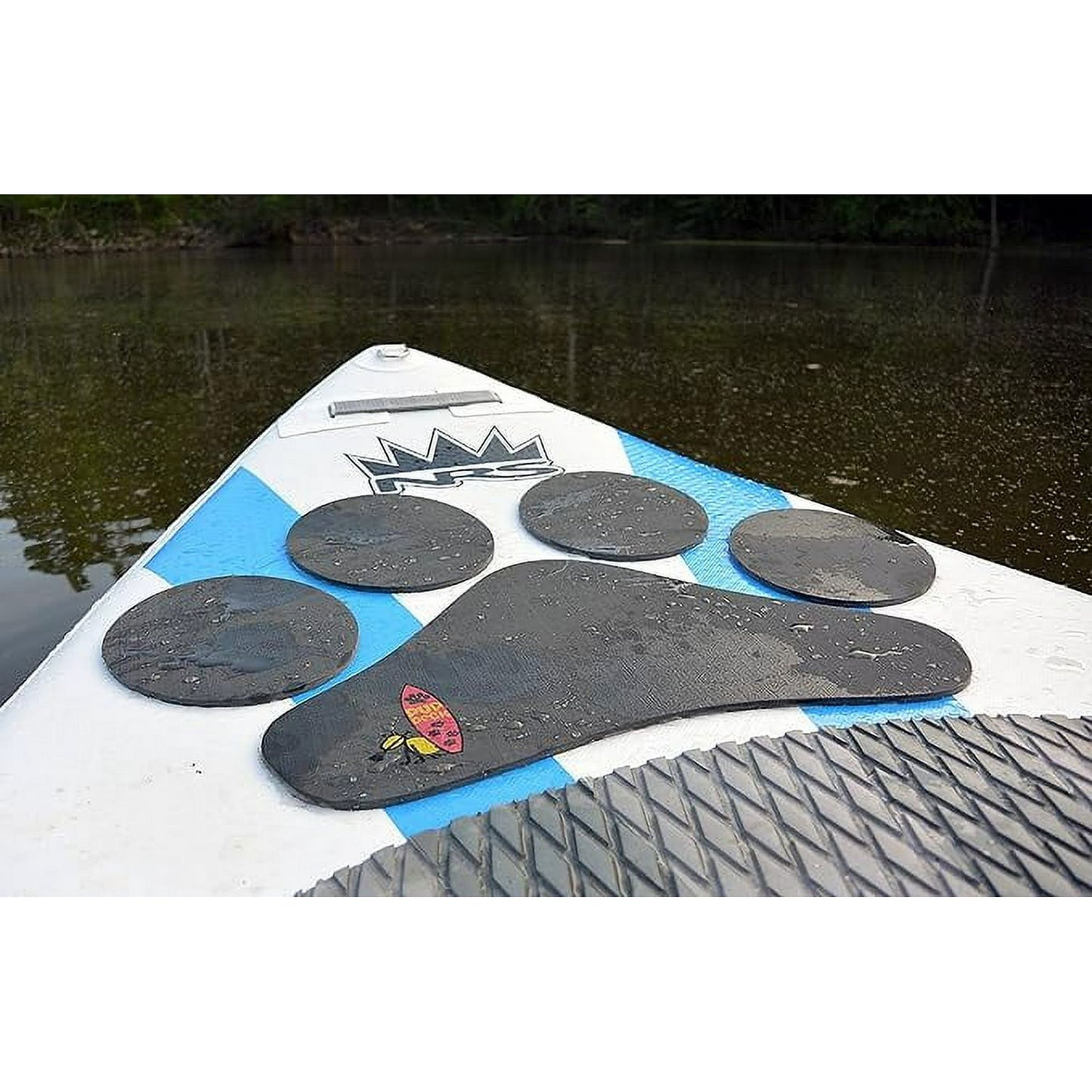 The Pup Deck - Deck Pad for Dogs - Paw Prints (Slate)