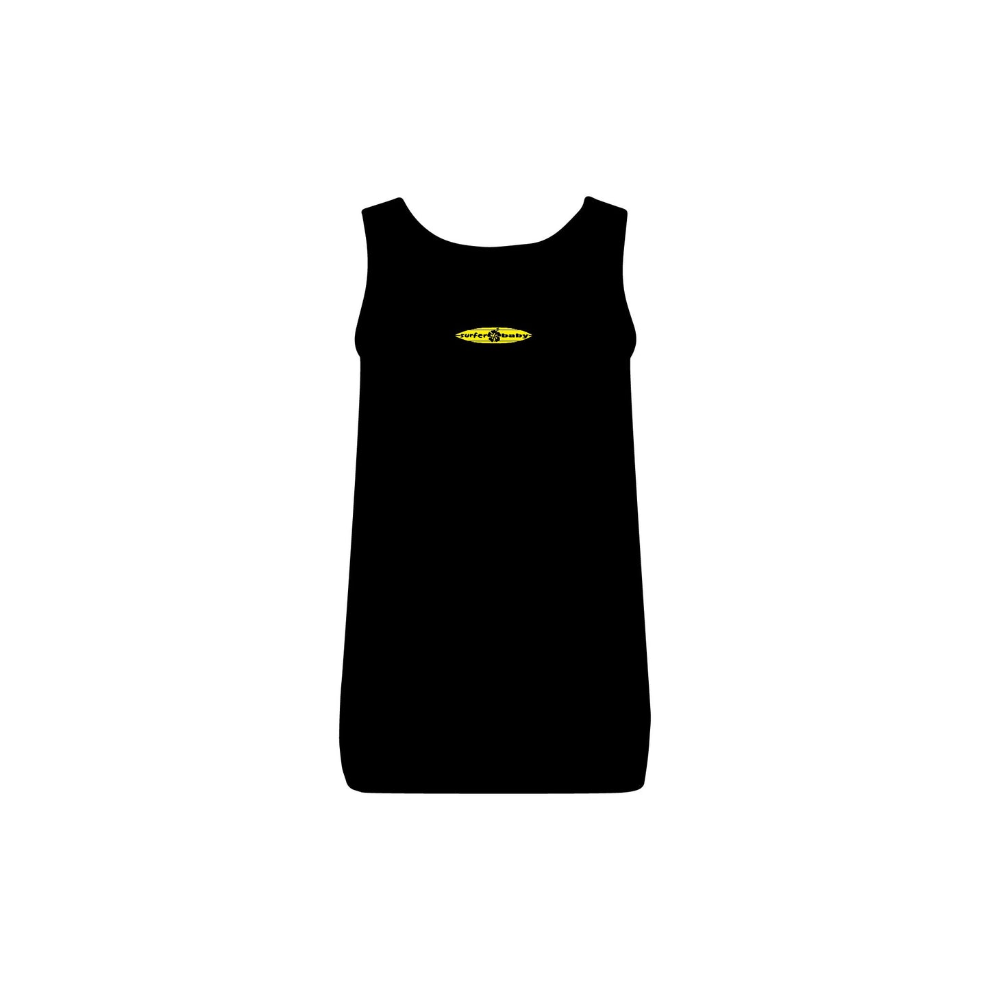 Surfer Baby on Board maternity tank black