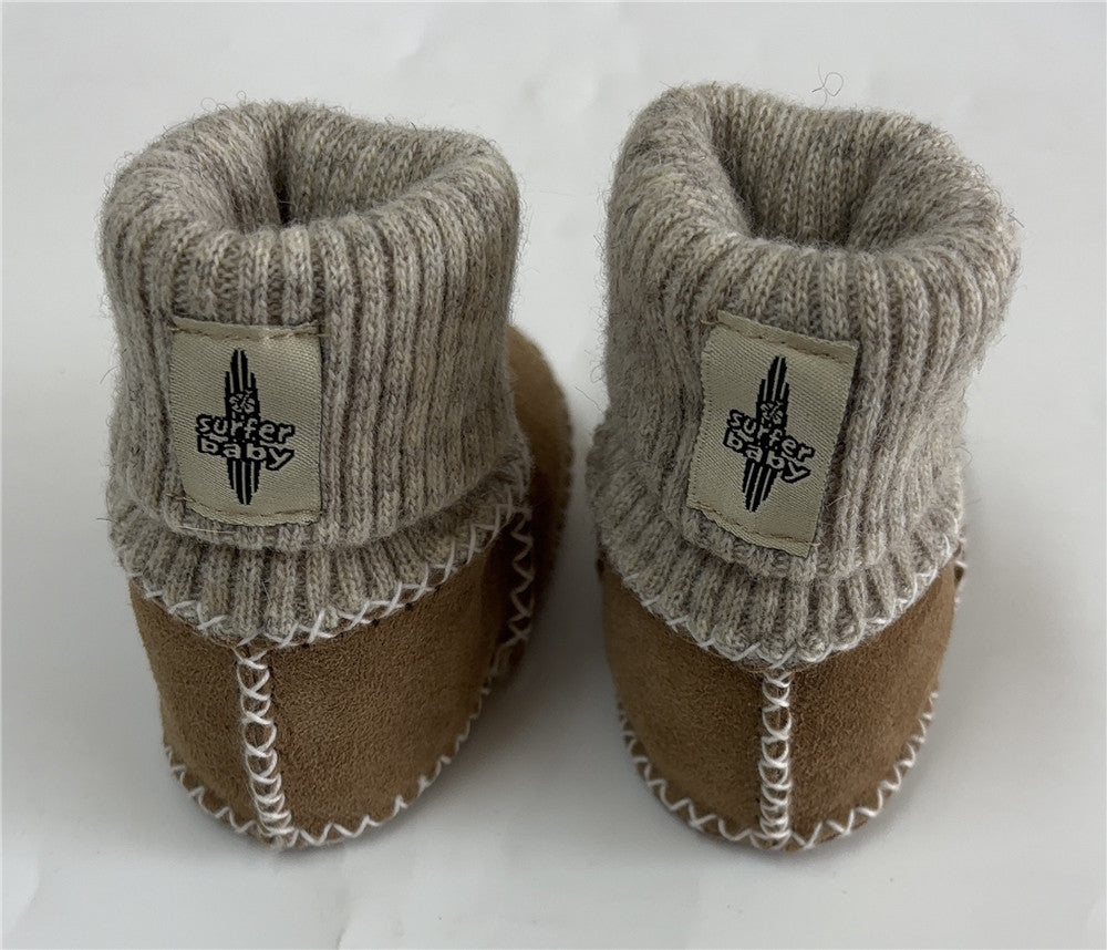 Surfer Baby Cuffed Sheepskin baby booties