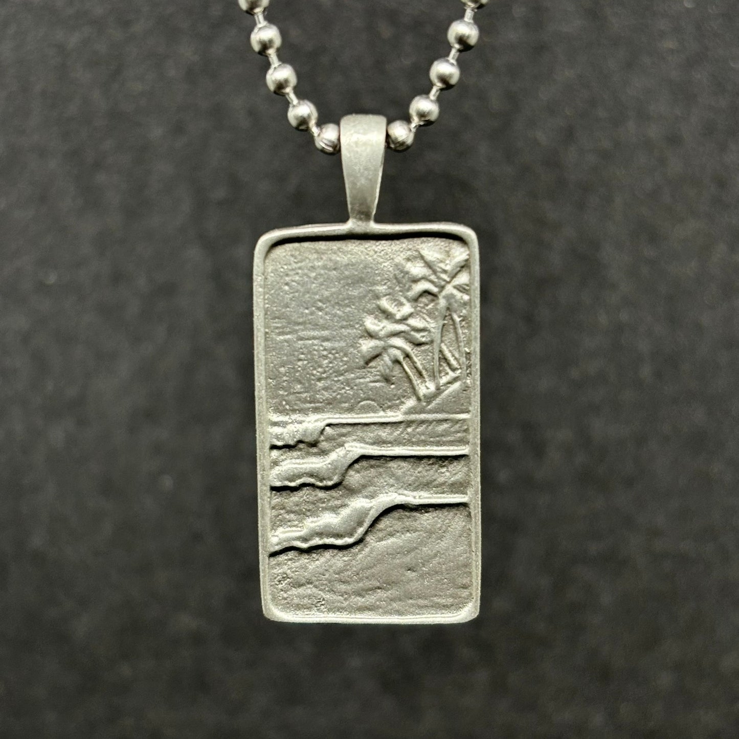 The Surf Tag Pewter Surf Pendant by Strickly Boarding