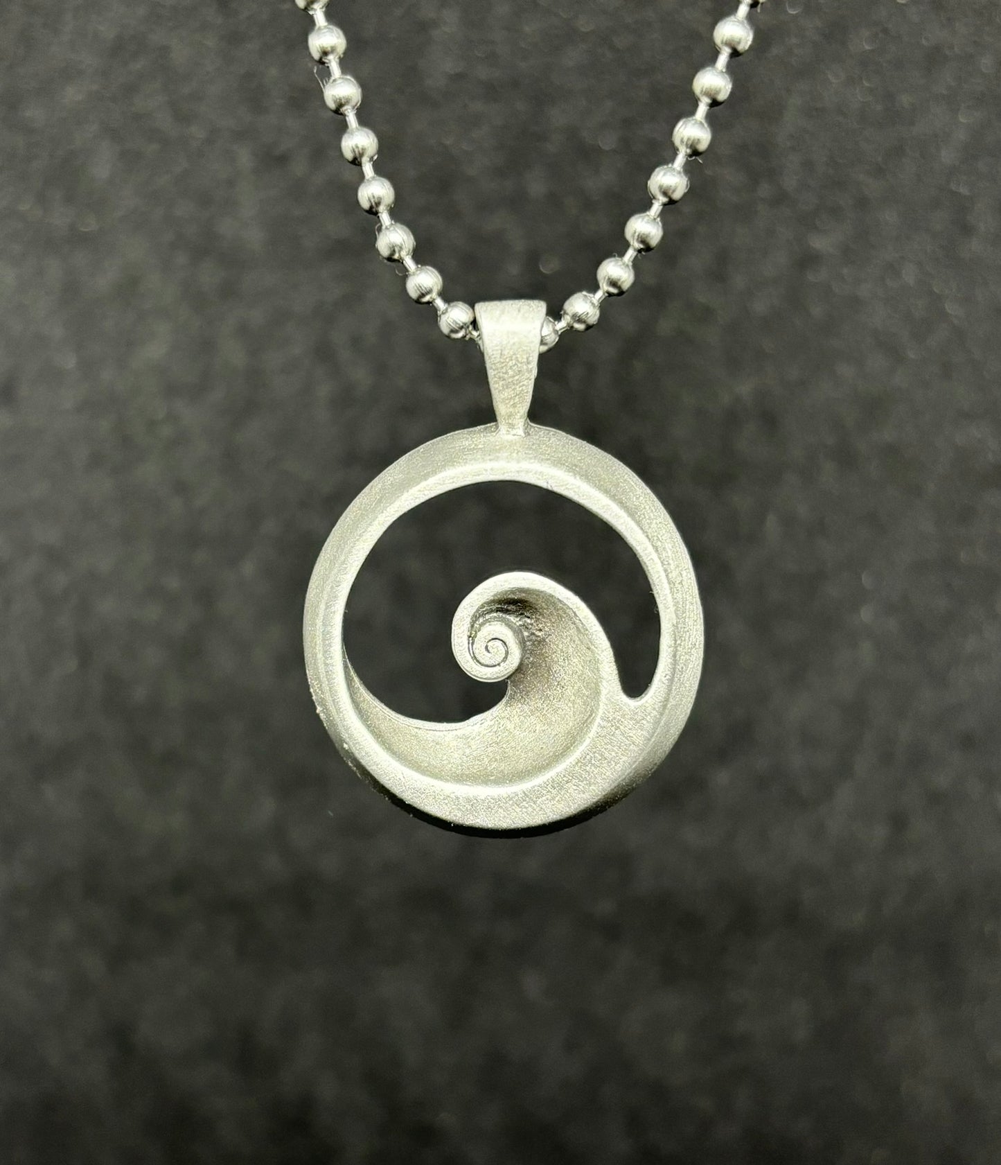 Barrel Pewter Surf Pendant by Strickly Boarding