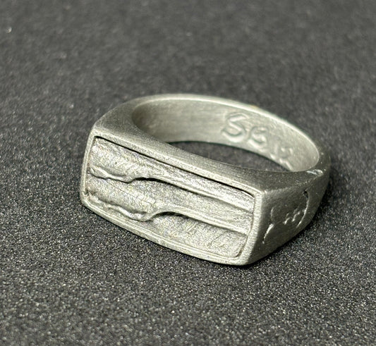 Boat Trip Mens Pewter Surf Ring by Strickly Boarding