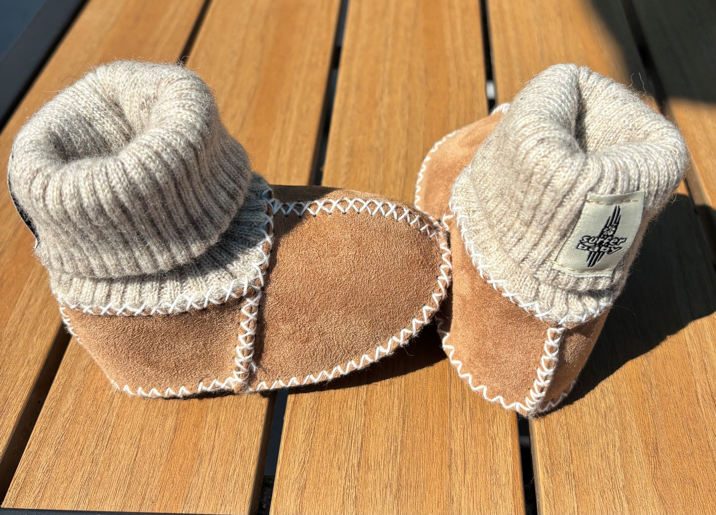 Surfer Baby Cuffed Sheepskin baby booties