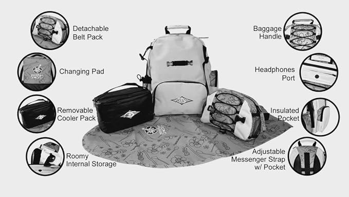 Surfer Baby Utility Backpack / Diaper Bag