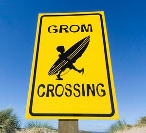 Grom Crossing Aluminum Metal Poster Sign 12x18