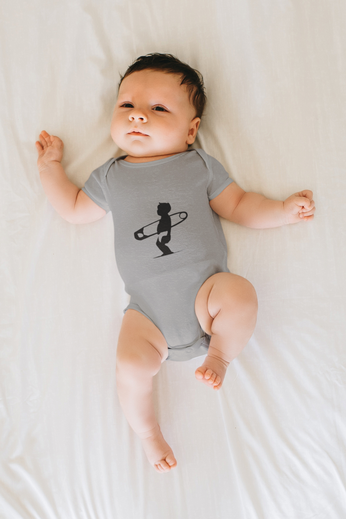 Diaper Pin Surfer Onesie