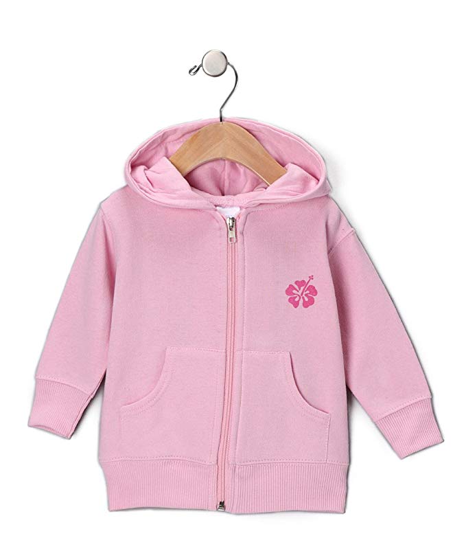 Surfer girls rule baby full zip hoodie fleece sweatshirt