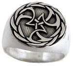 Rhythm Mens Sterling Silver Surf Celtic Wave Knot Ring by Strickly Boarding