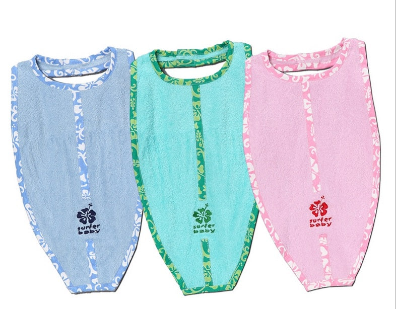 Surfer Baby Surfboard Shaped Board Bib