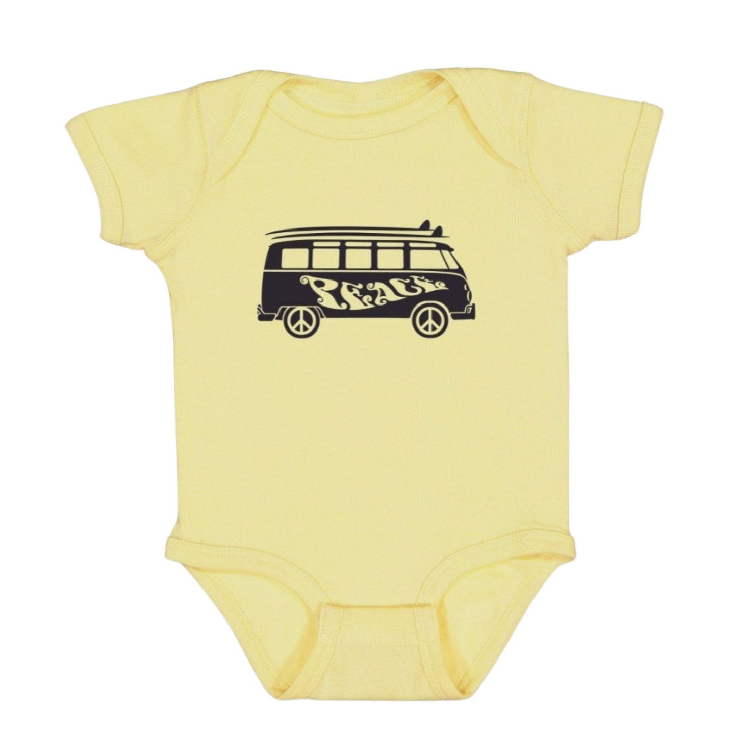 VW Peace Bus Surfer Baby Onesie