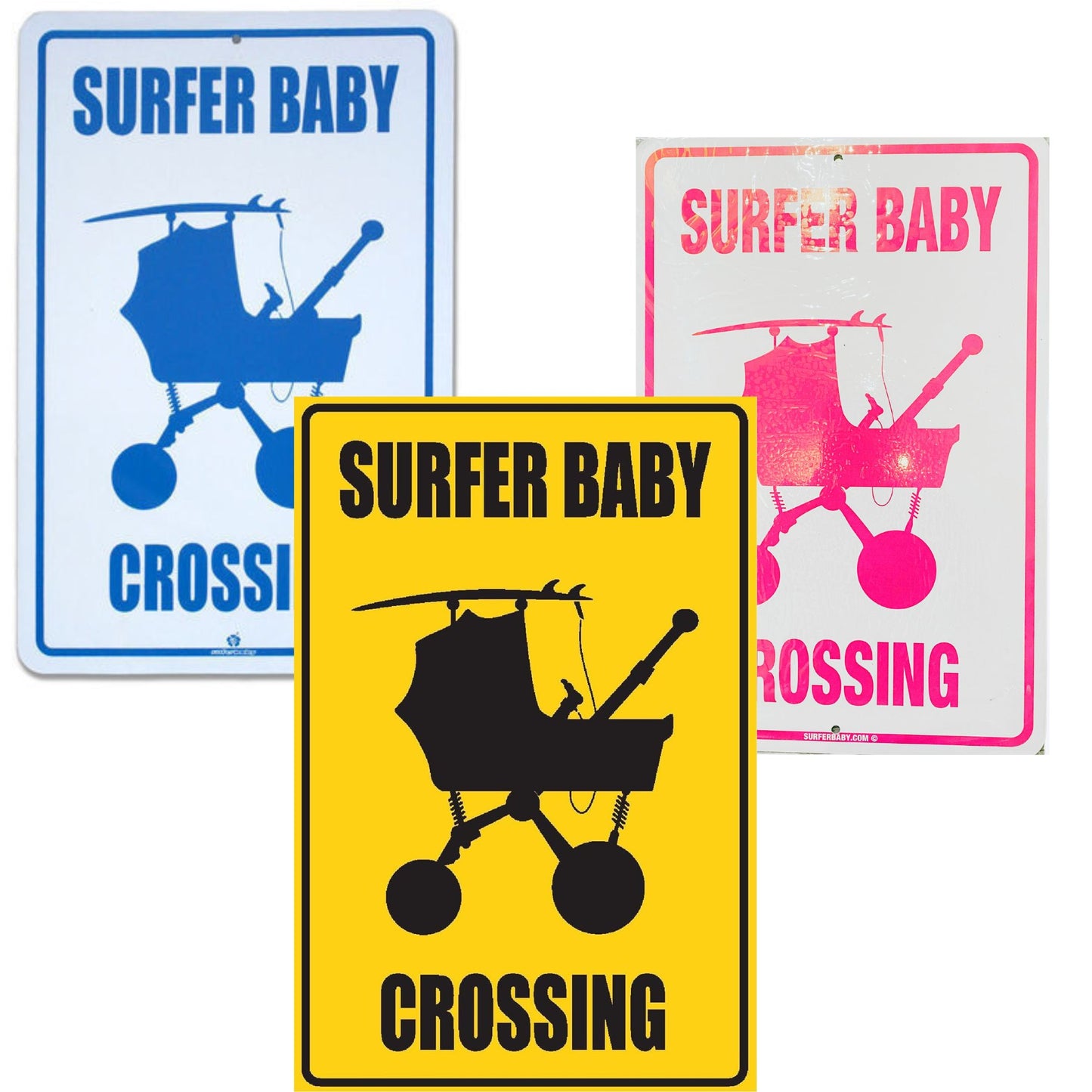 Surfer Baby Crossing Signs