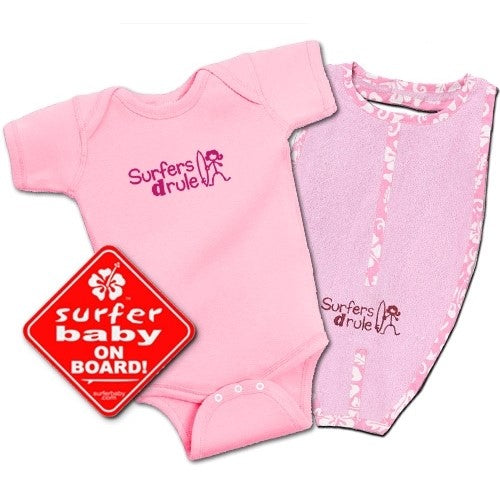 Surfers Drule Surfer Baby Gift Set - Pink