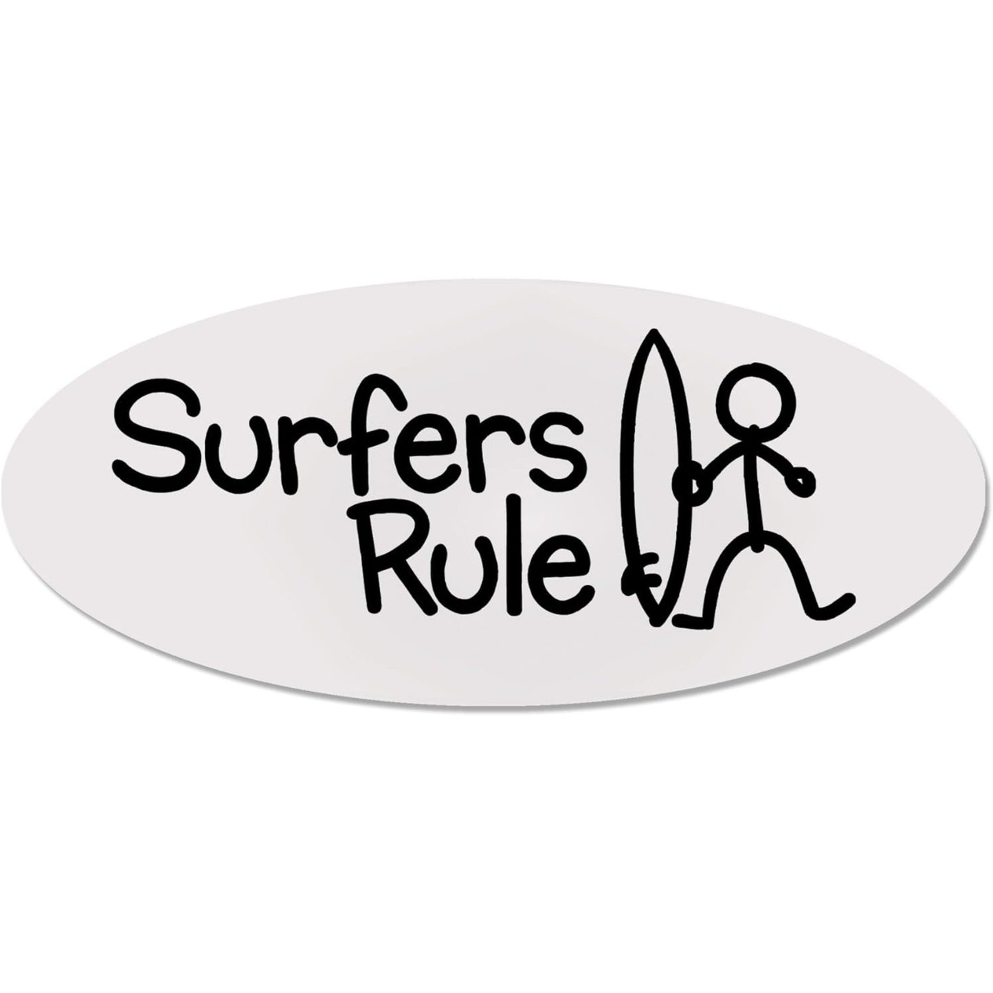 Surfers Rule Sticker