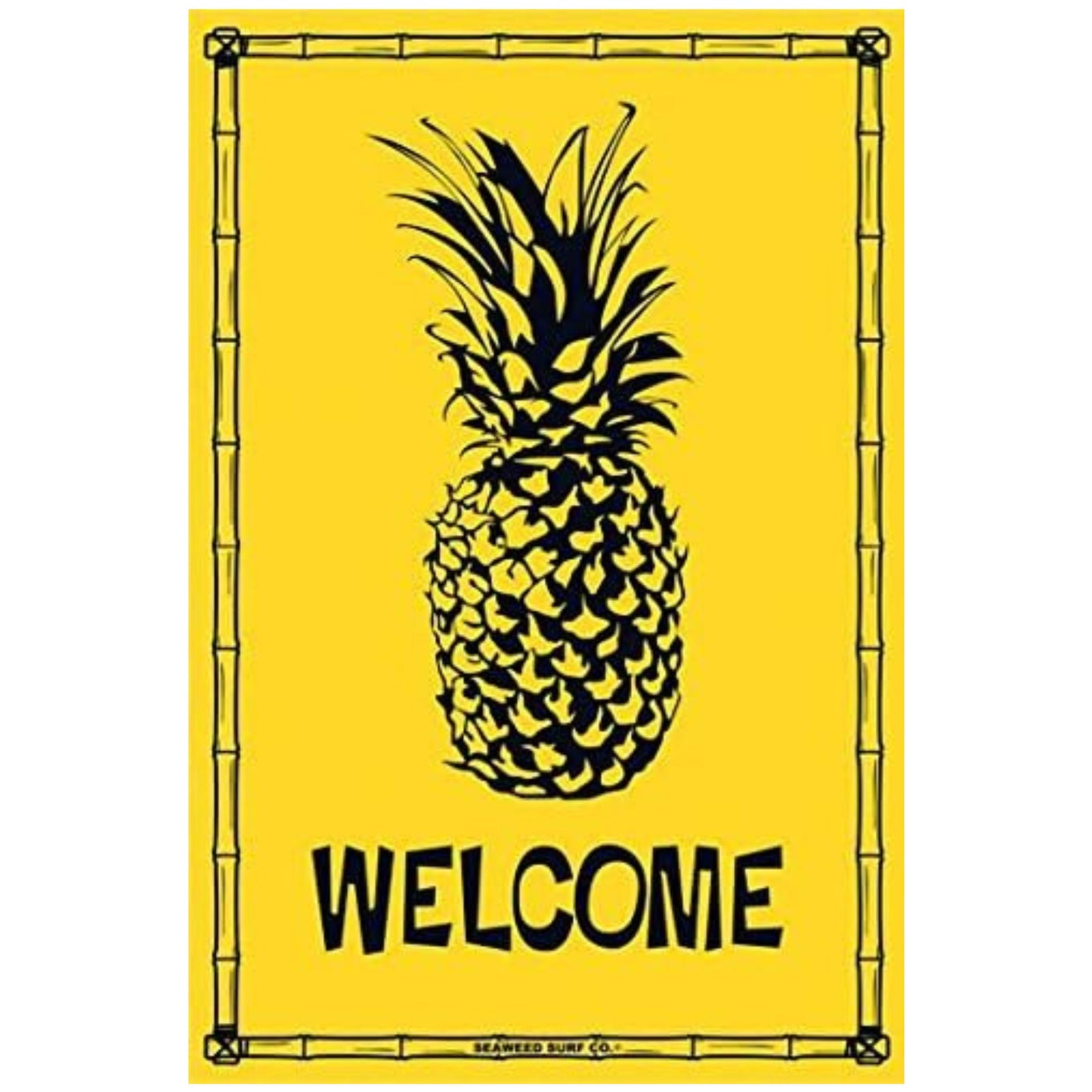 Welcome Pineapple Aluminum Metal Poster Sign 12x18