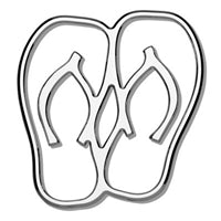 Tropi-Cals Flip Flops 3D Car Decal Emblem