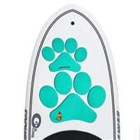 The The Pup Deck - Deck Pad for Dogs - Paw Prints (Teal)