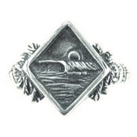 Diamond Curl Womens Sterling Silver Surf Ring by Strickly Boarding