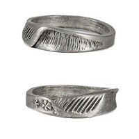 Flower Wave Womens Pewter Surf Ring by Strickly Boarding