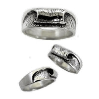 Peak Womens Sterling Silver Wave Surf Ring by Strickly Boarding