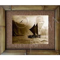 "Homage to Eddie Aikau" Bamboo Framed Art Print