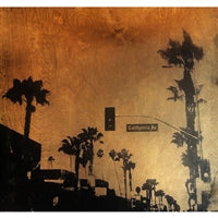 California Avenue Handpulled Silkscreened Wood Plank Collage Art