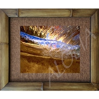 "3 Inch Wave Curl" Color Photograph Bamboo Framed Art Print
