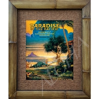 "Paradise of the Pacific" Chinaman's Hat Vintage Antique 1925 Photograph Bamboo Framed Art Print