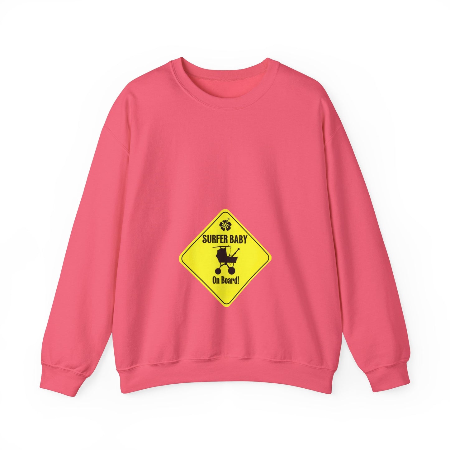 Surfer Baby on Board Crewneck Sweatshirt Maternity Clothes
