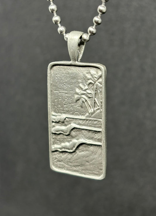 The Surf Tag Pewter Surf Pendant by Strickly Boarding