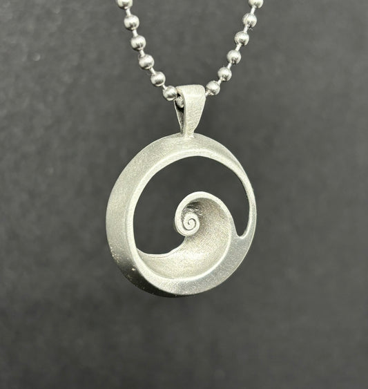 Barrel Pewter Surf Pendant by Strickly Boarding