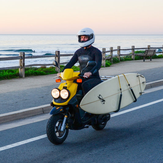 Moped scooter Surfboard and longboard Rack side mount