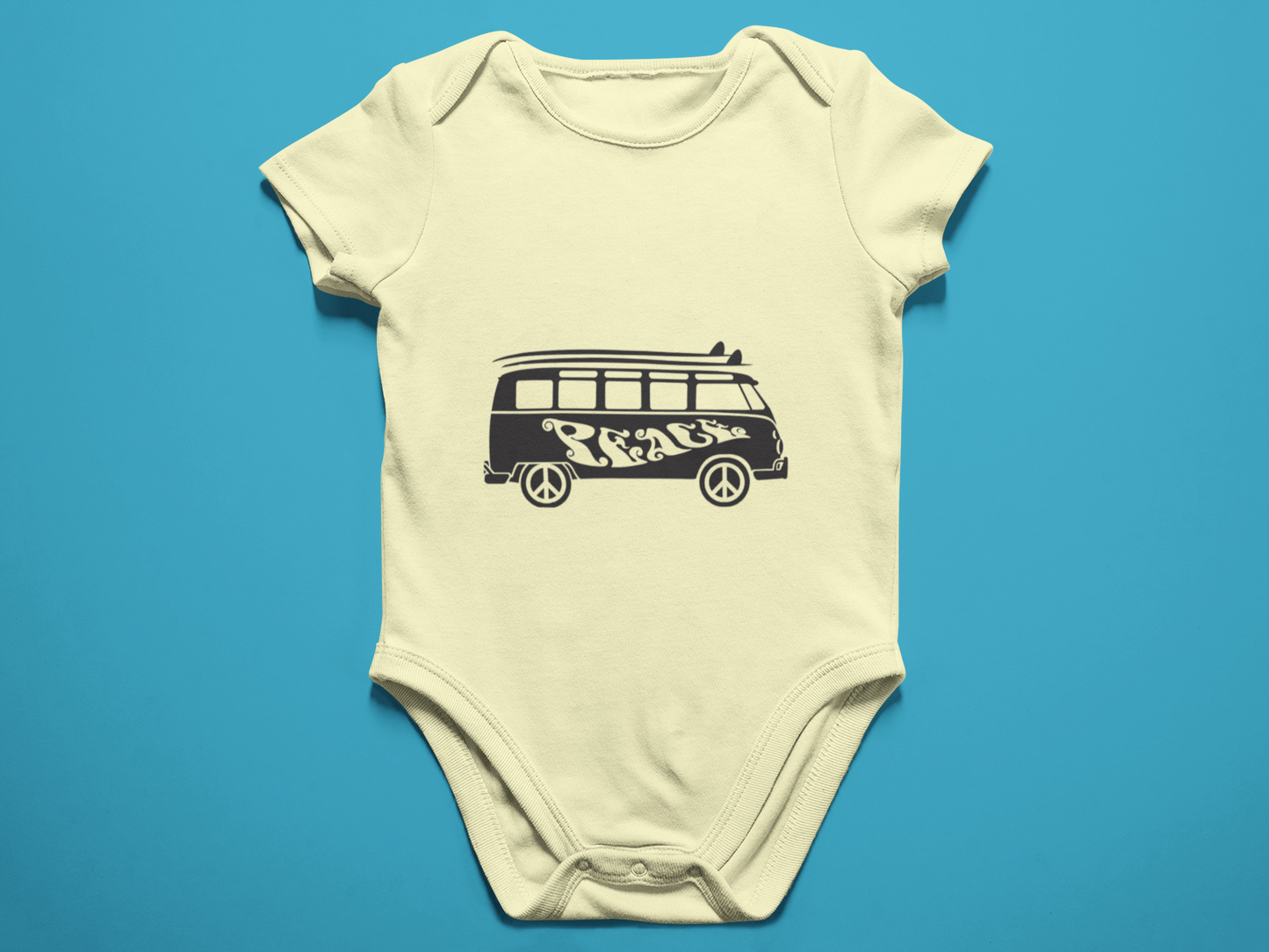 VW Peace Bus Surfer Baby Onesie