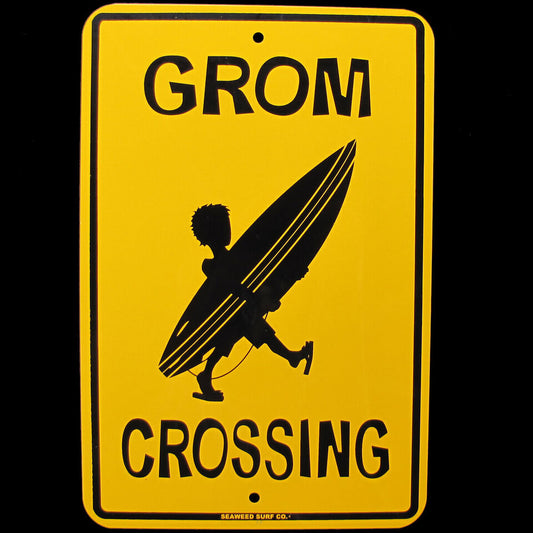 Grom Crossing Aluminum Metal Poster Sign 12x18