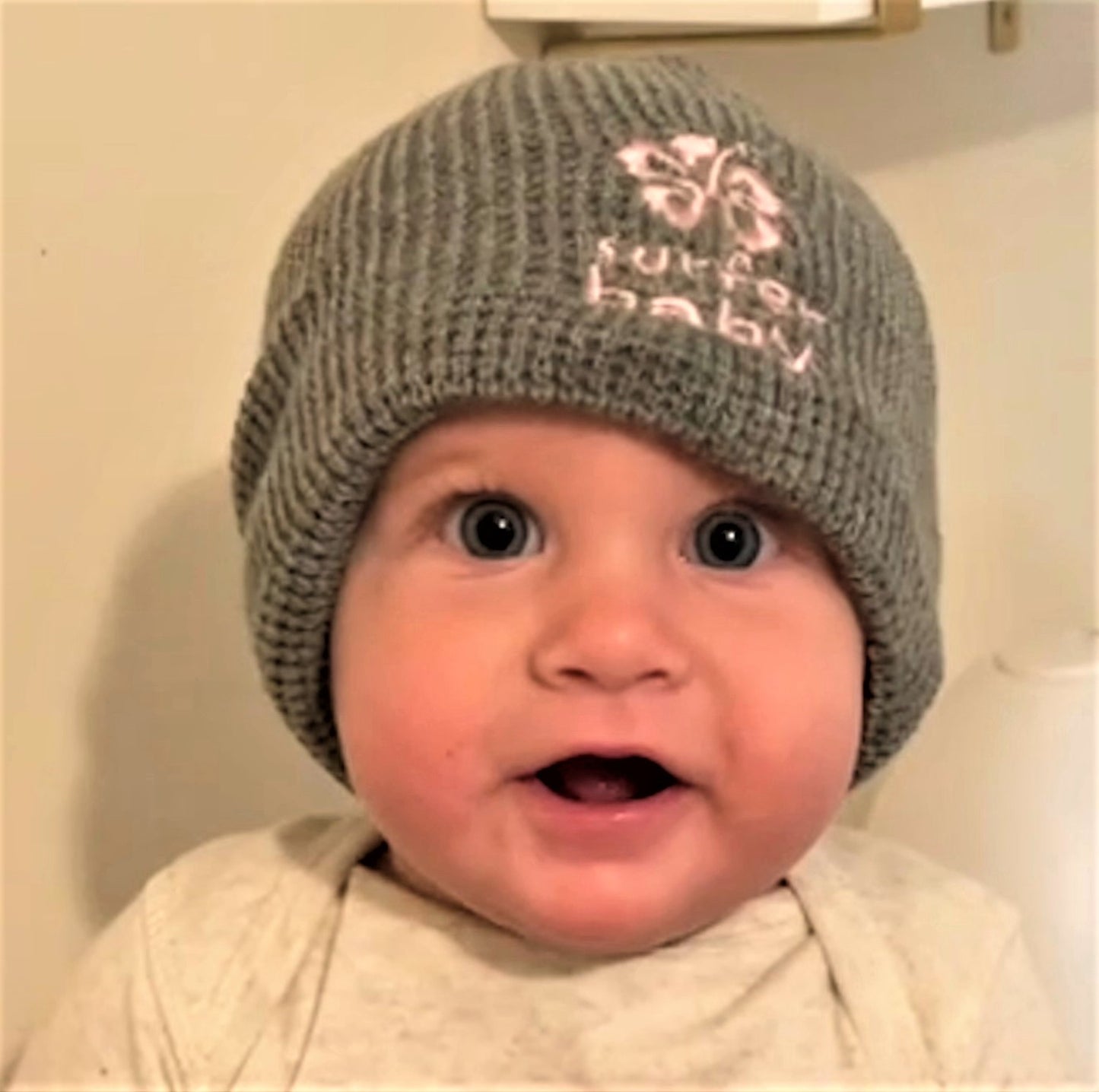 Surfer Baby Knit Waffle-weave Beanie