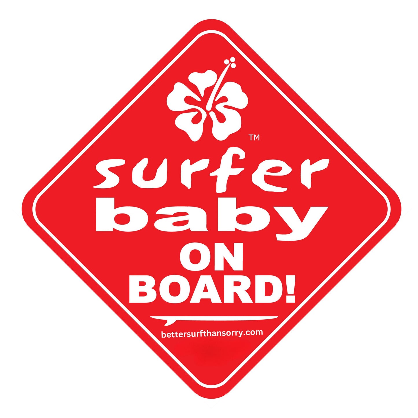 Surfer Baby on Board Sticker