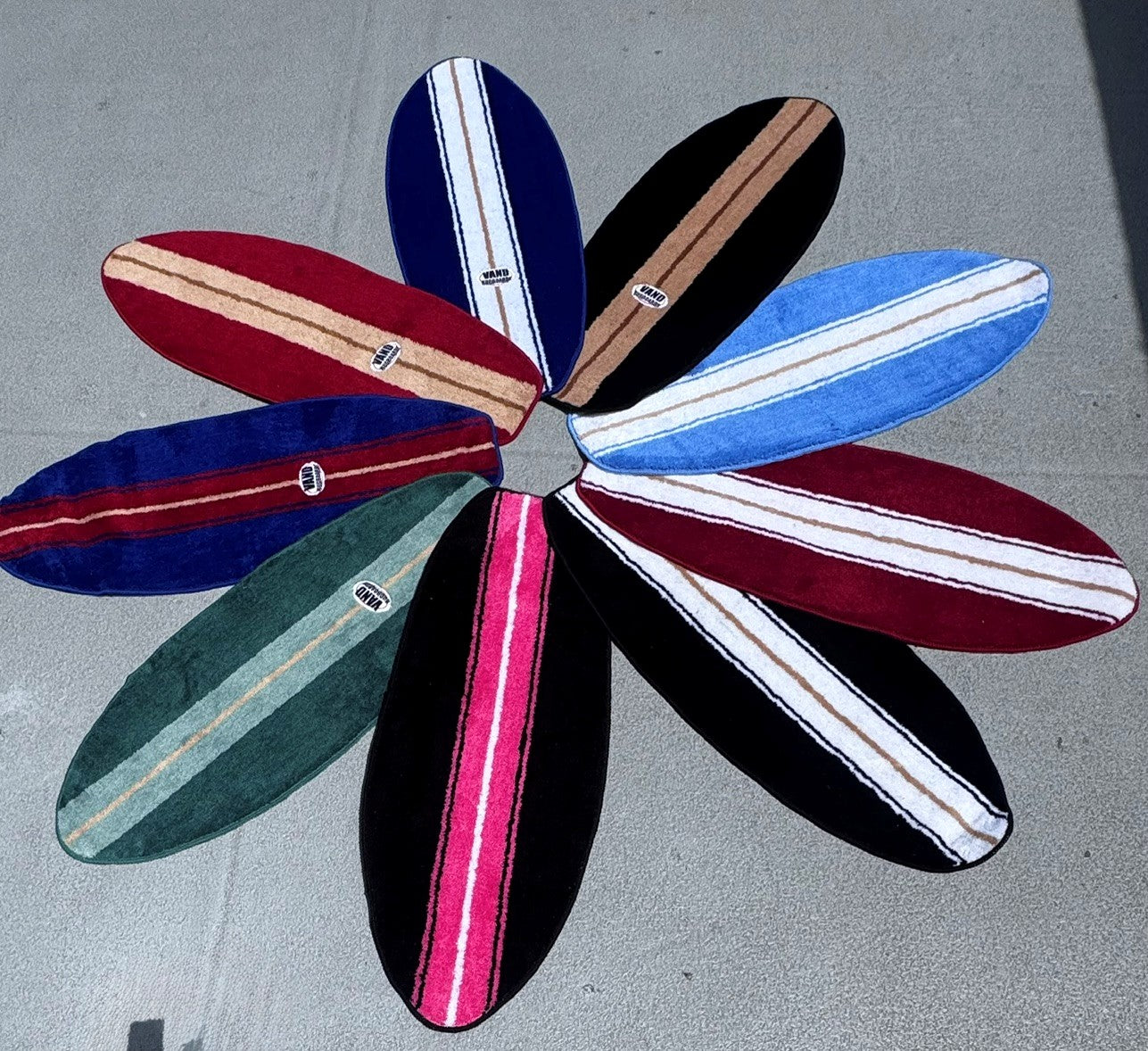 Surfboard Shaped Rug bath Mat