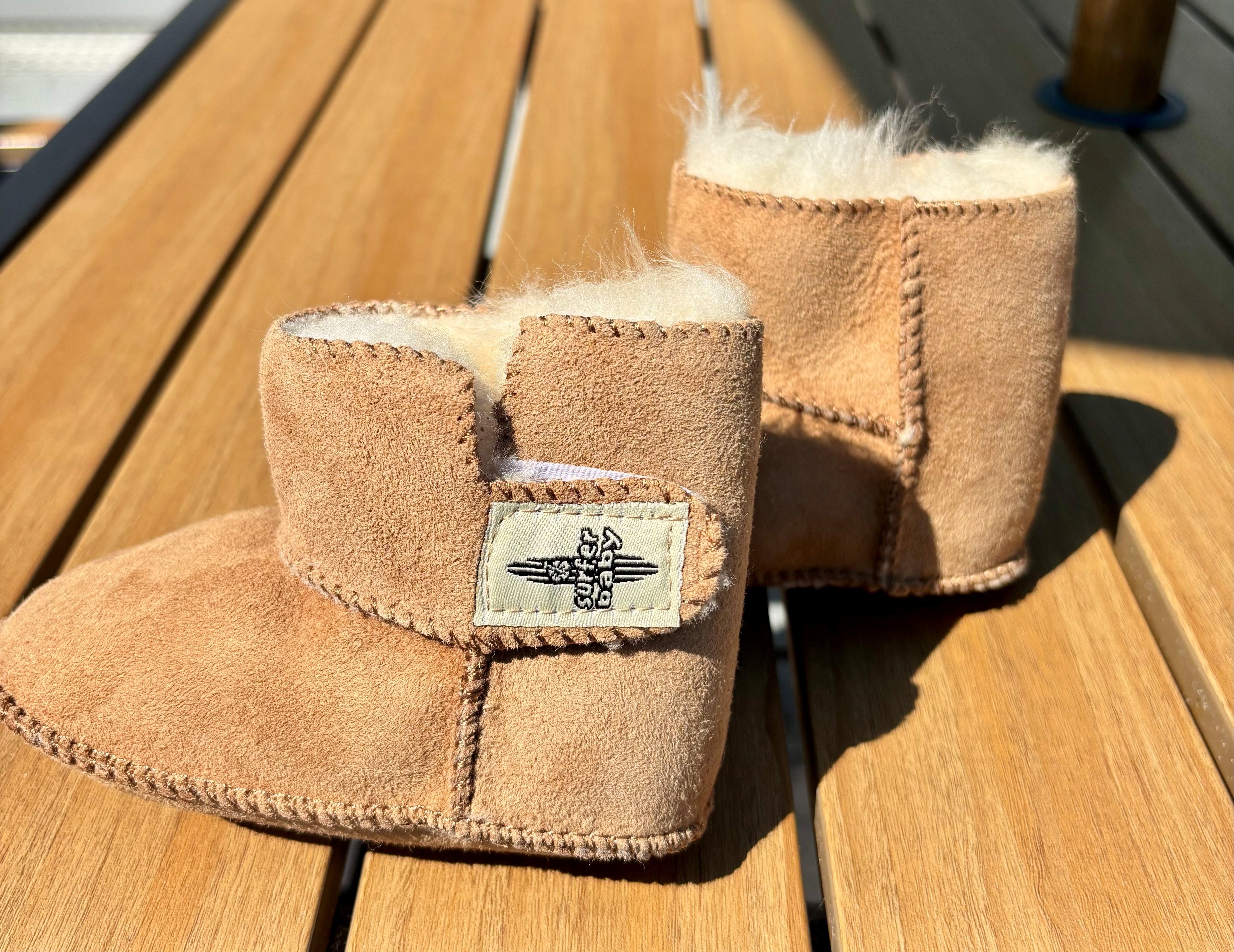 Sheepskin Surfer Baby Booties – Better Surf than Sorry / Surfer Baby