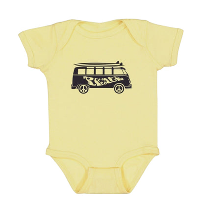 VW Peace Bus Surfer Baby Onesie