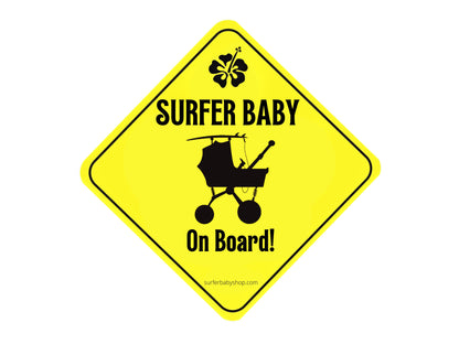 Surfer Baby on Board Safety Decal Sticker Sign