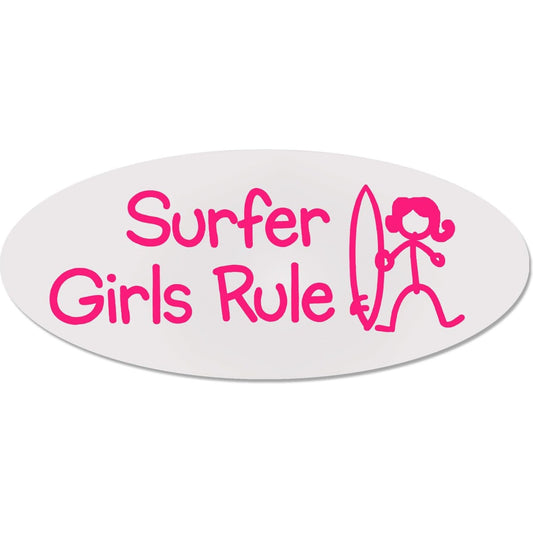 Surfer Girls Rule Sticker