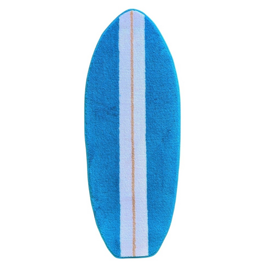 Vand Surfboard Rug Teal Blue and White