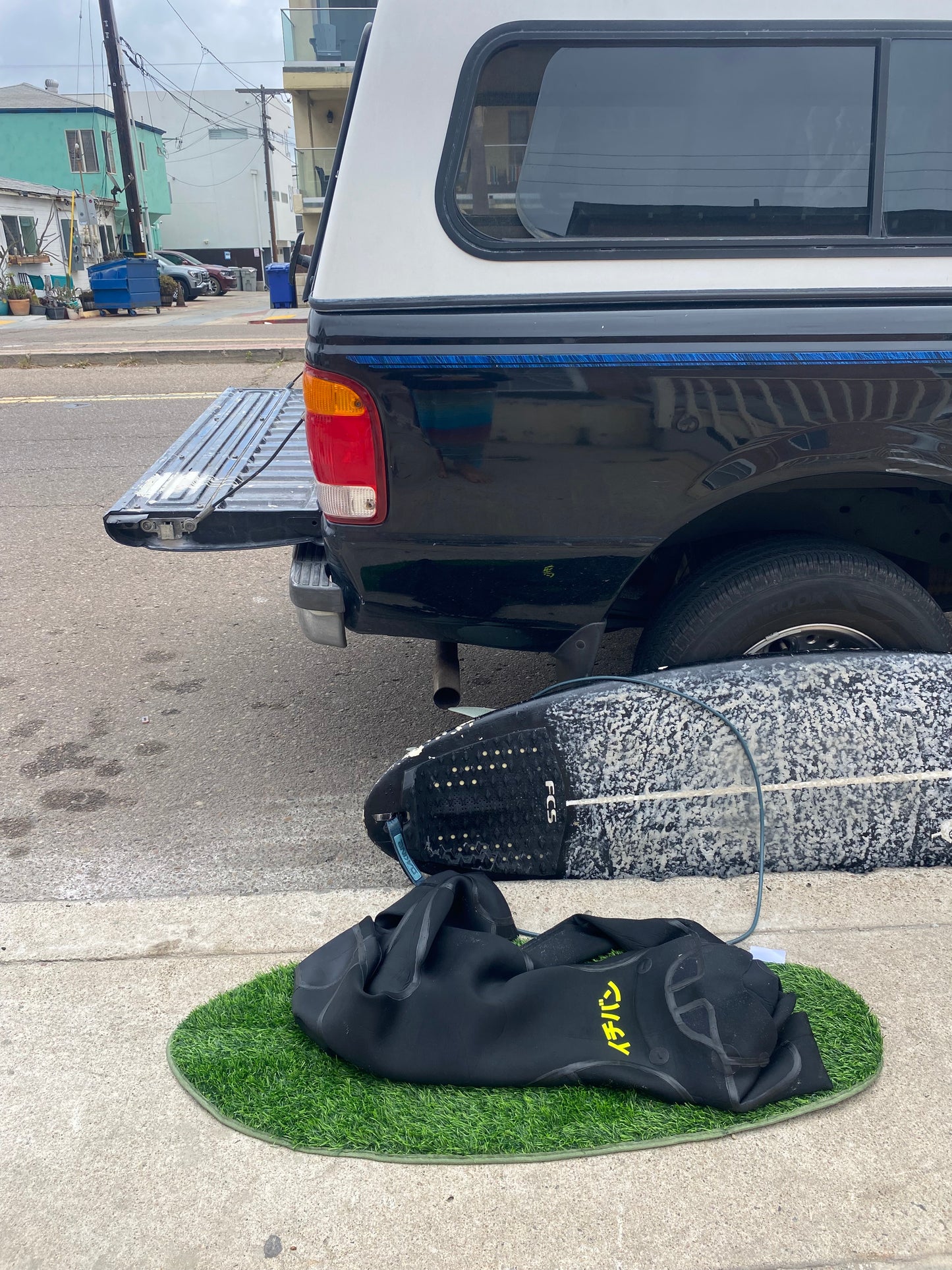 Surfboard Shaped Rug bath Mat
