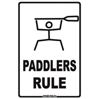 Paddlers Rule Aluminum Metal Poster Sign 12x18