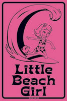 Little Beach Girl Aluminum Metal Poster Sign 12x18